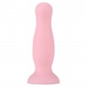 Plug anal ventouse rose pastel taille M - A-001-M-PNKDT