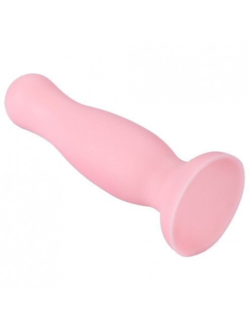 Plug anal ventouse rose pastel taille M - A-001-M-PNKDT