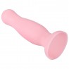 Plug anal ventouse rose pastel taille M - A-001-M-PNKDT