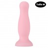 Plug anal ventouse rose pastel taille M - A-001-M-PNKDT