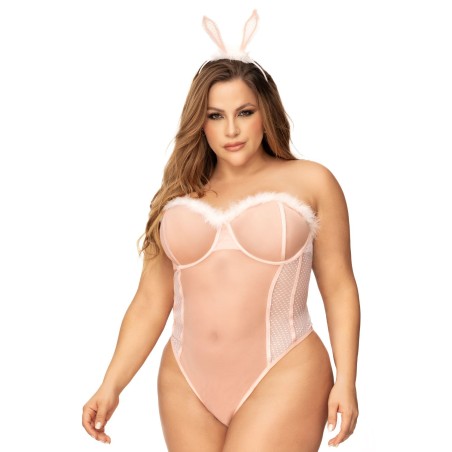 Déguisement lapin sexy grande taille avec serre tête - MAL60009XASHW